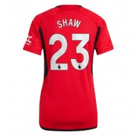 Billiga Manchester United Luke Shaw #23 Hemma fotbollskläder Dam 2023-24 Kortärmad